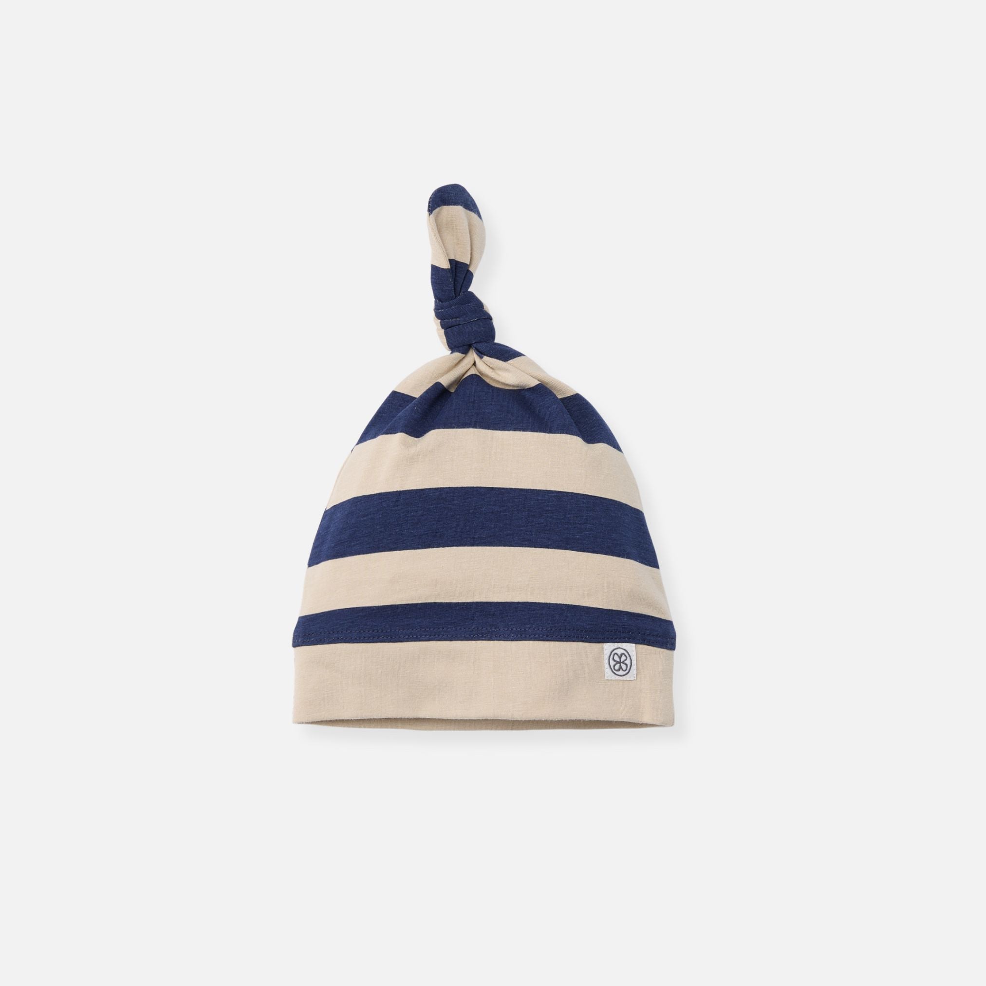 Bonnet à nœud en Navy Stripe – UPF 50+