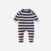 Combinaison bébé en Navy Stripe – UPF 50+