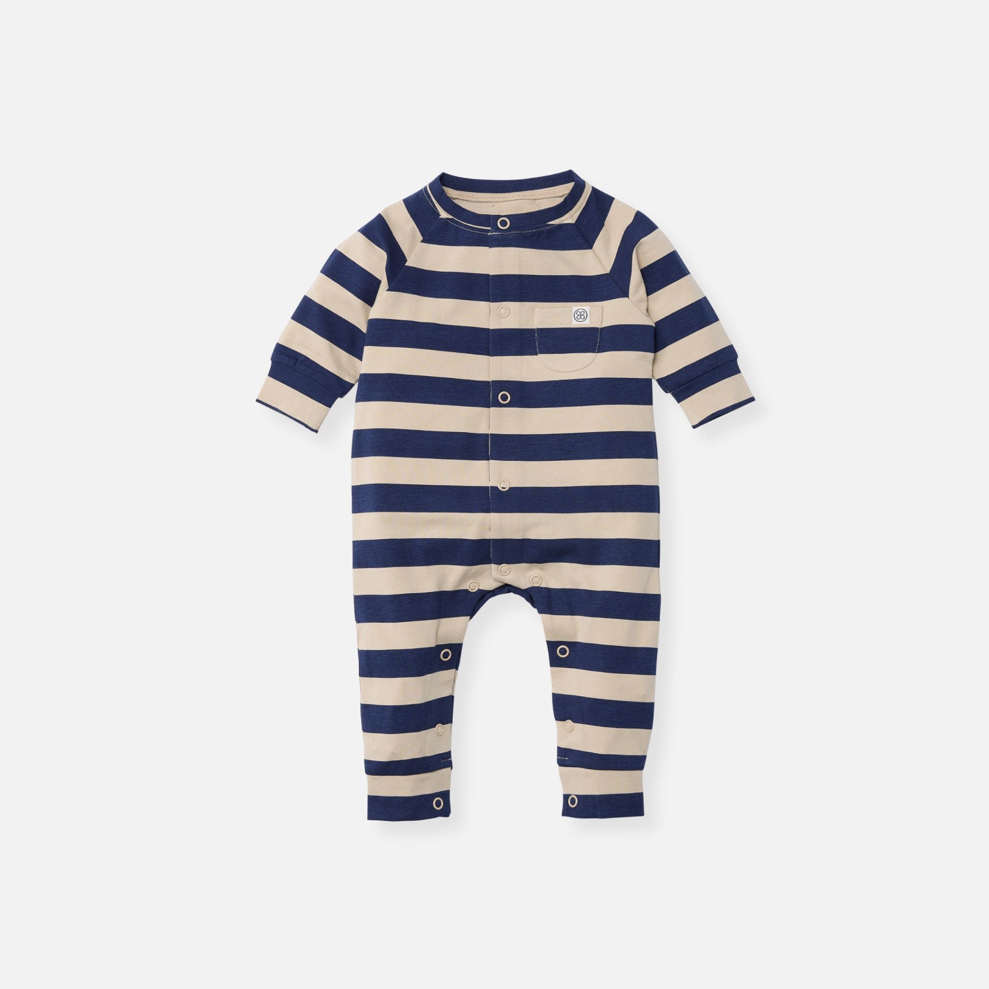 Combinaison bébé en Navy Stripe – UPF 50+