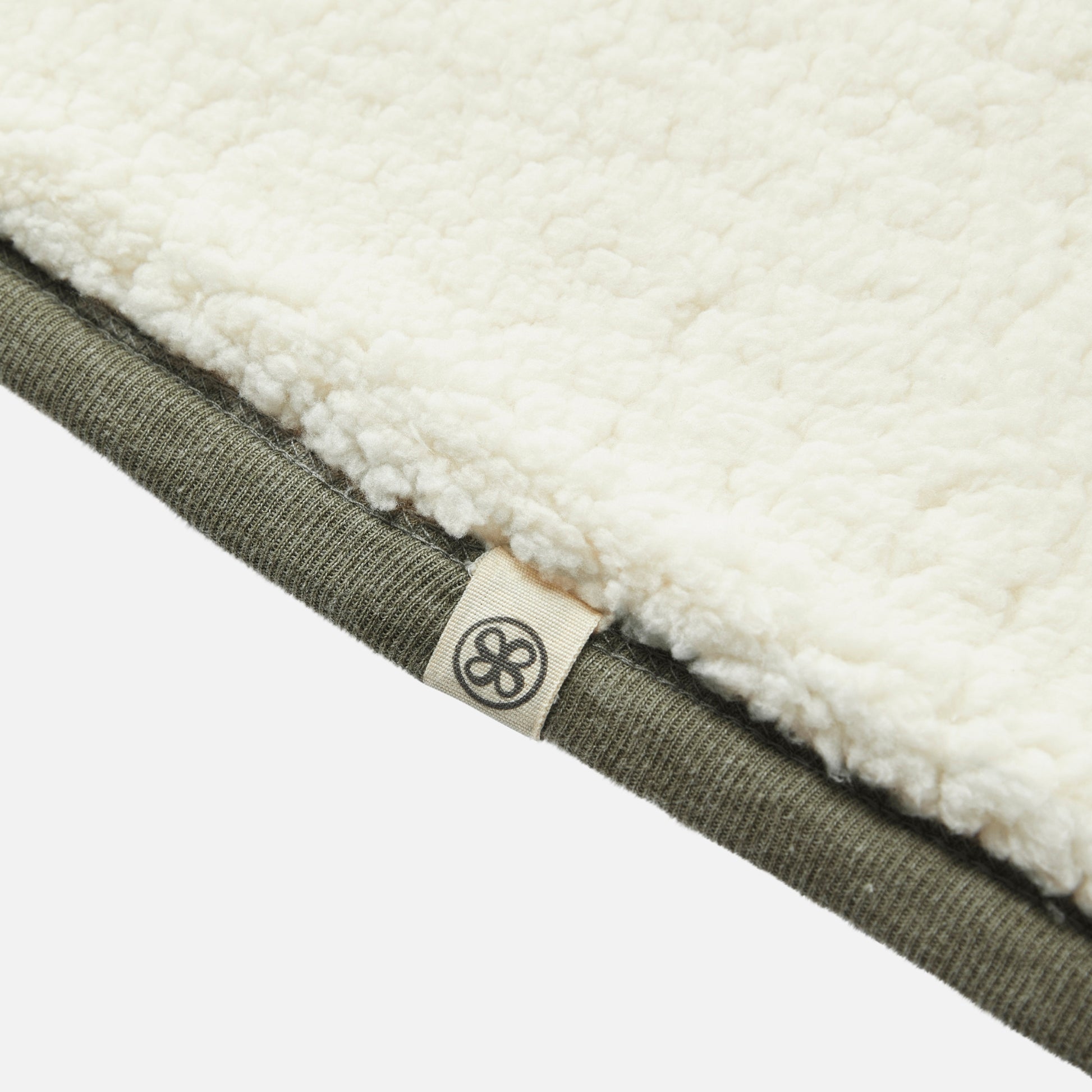 Details - Cloby Forest Green Teddy Poncho