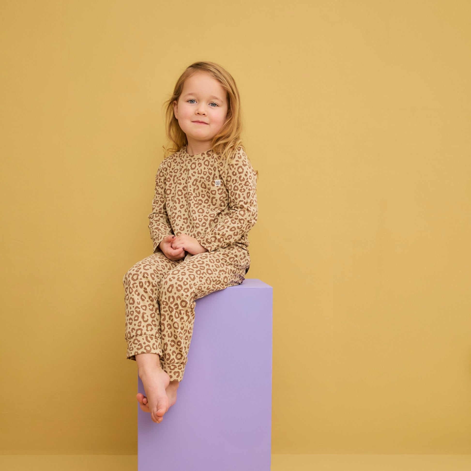 Comfortabele outfit voor kinderen - Cloby Leopard Brown