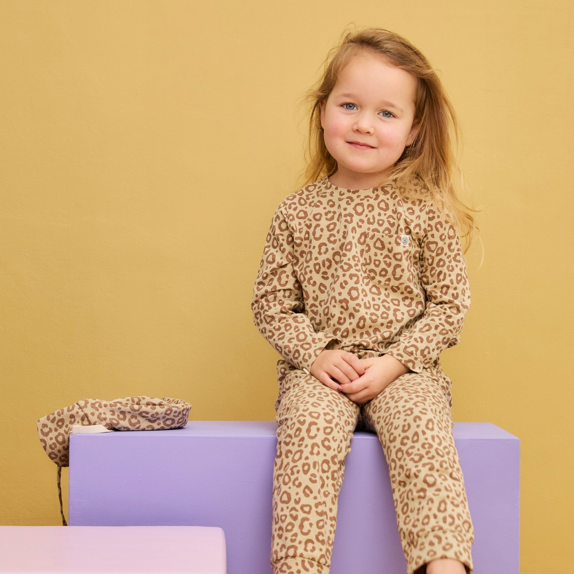 Luipard print shirt - Lange mouwen, jongens en meisjes