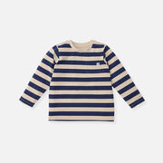 Longsleeve in Navy/Sandy Stripe UPF 50+