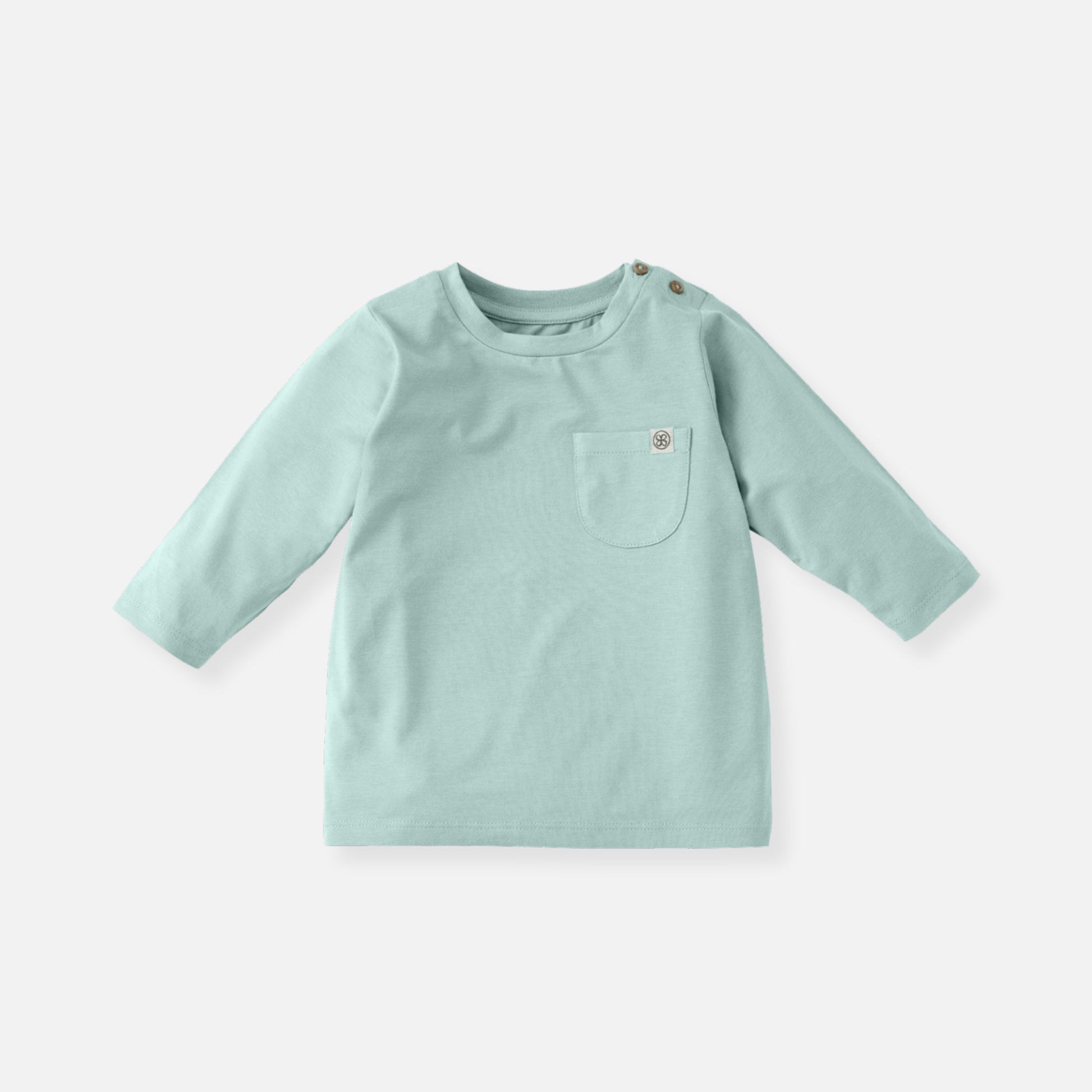Shirt lange mouwen voor meisjes en jongens - Sea Blue