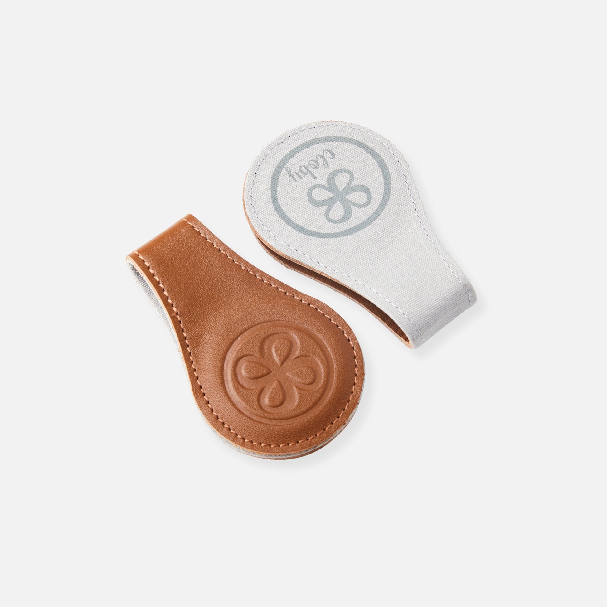 Swaddle clips in leer - Brown