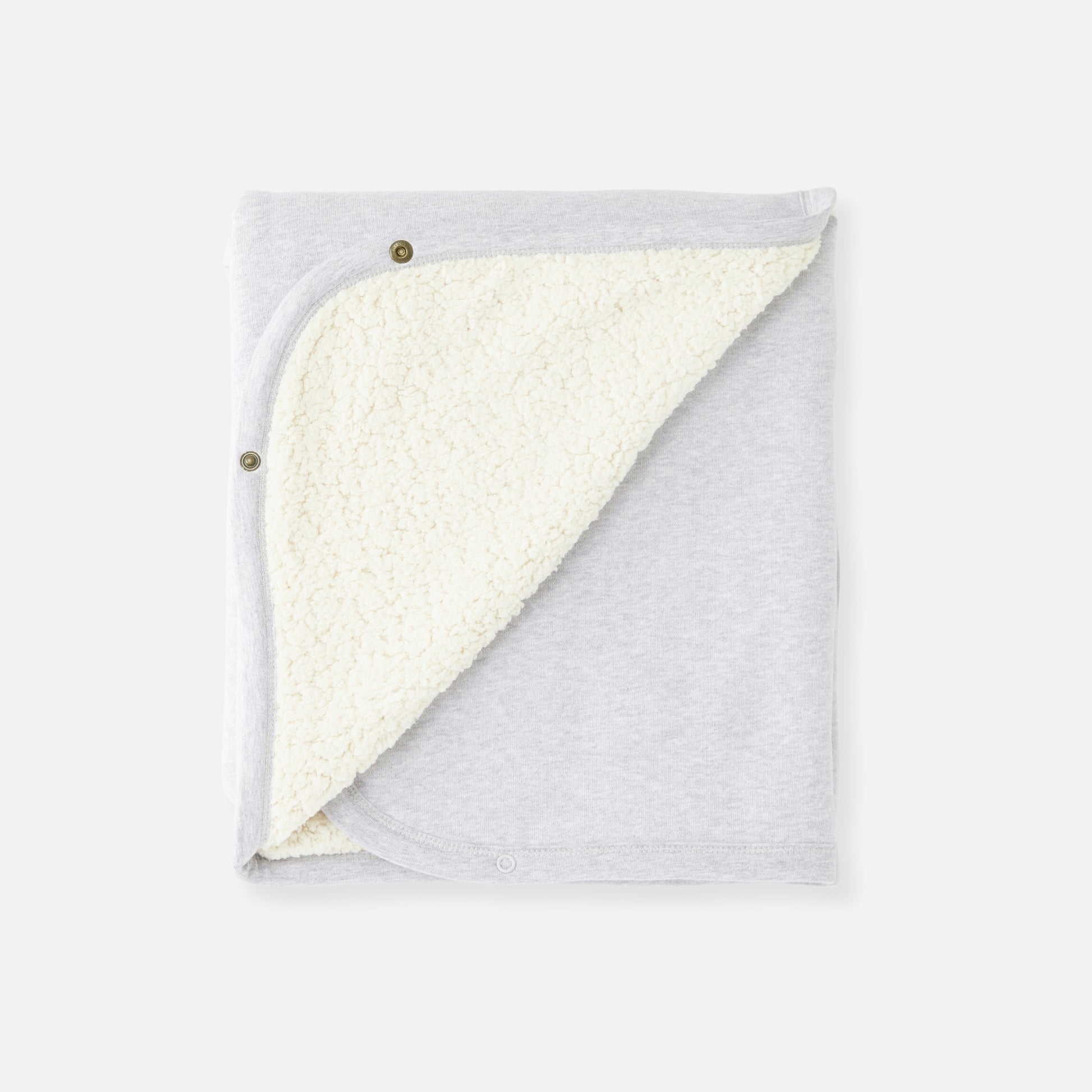 2 kanten babydeken - Teddy, Grijs