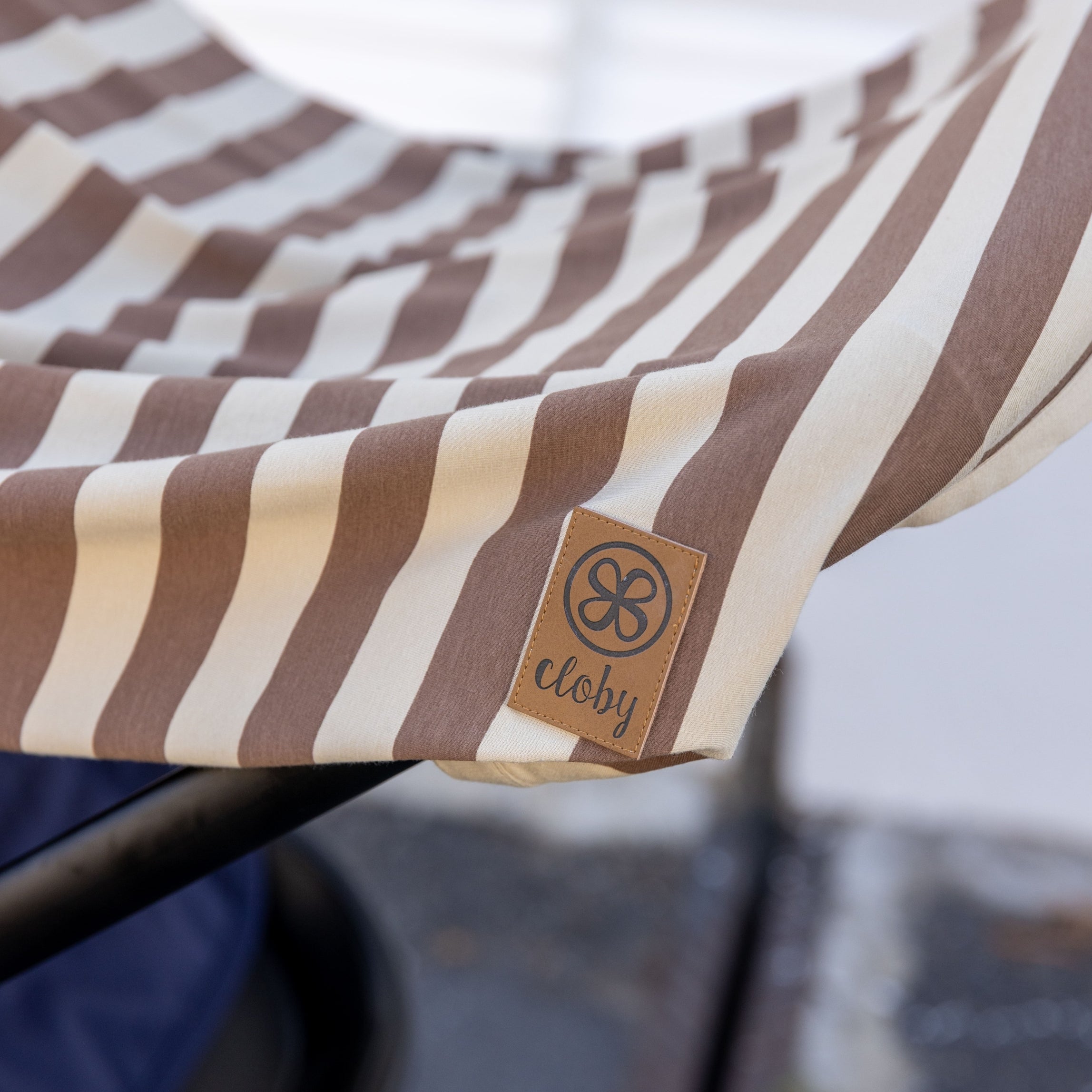 UV-Decke in Peanut/Sandy Stripe – UPF 50+